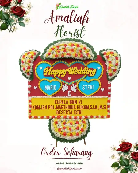 Papan Bunga Pernikahan Kwasen